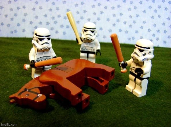 beating dead horse stormtroopers | image tagged in beating dead horse stormtroopers | made w/ Imgflip meme maker