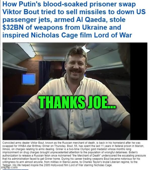 THANKS JOE... | made w/ Imgflip meme maker