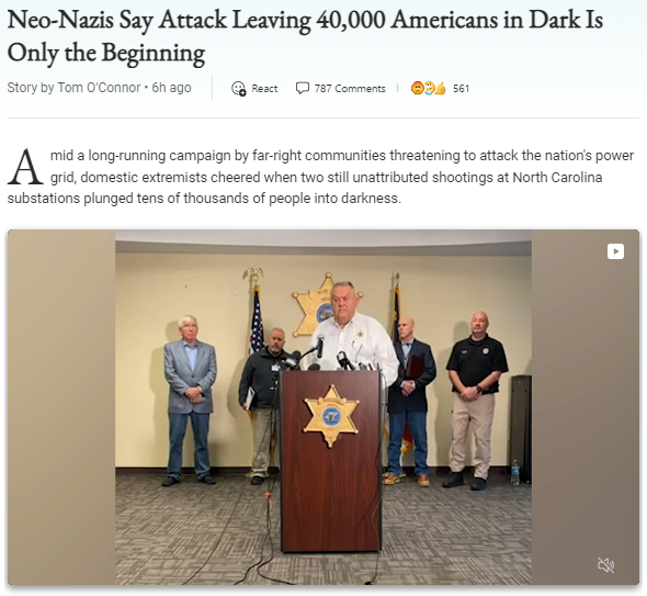 Neo-Nazis attack power station in North Carolina Blank Meme Template