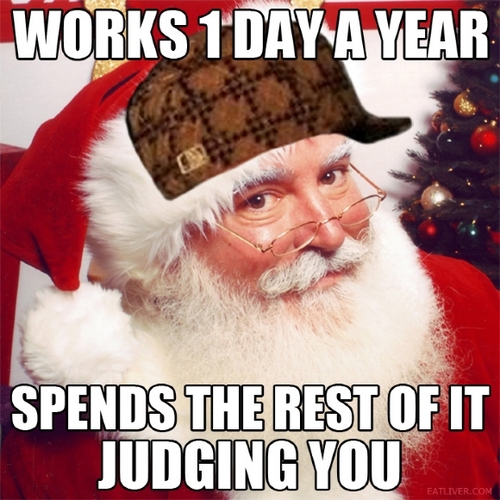 Smart santa Blank Meme Template