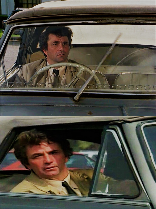 High Quality Columbo checking out a situation Blank Meme Template