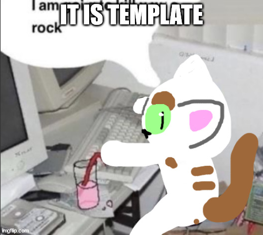 spleens the cat at puter | IT IS TEMPLATE | image tagged in spleens the cat at puter | made w/ Imgflip meme maker