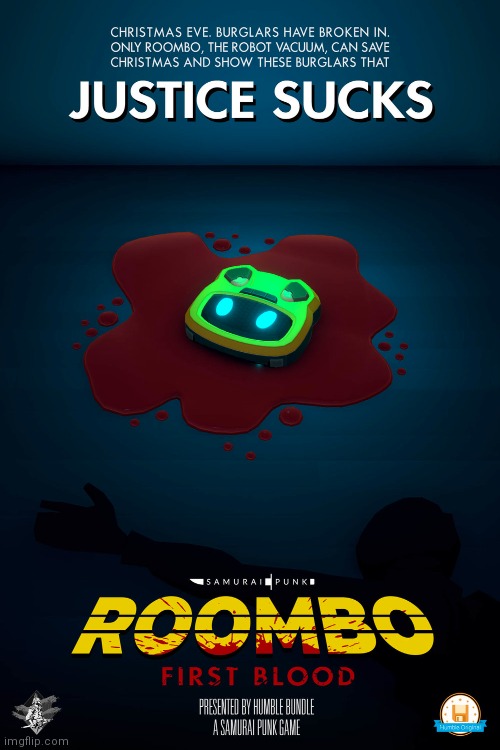 Roombo, FIRST BLOOD | image tagged in repost,roomba | made w/ Imgflip meme maker