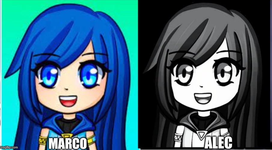 ItsFunneh Light and Dark | ALEC; MARCO | image tagged in itsfunneh light and dark | made w/ Imgflip meme maker