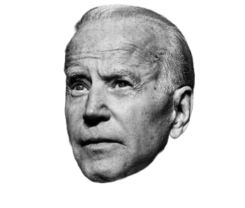 High Quality Biden Head black and white Blank Meme Template