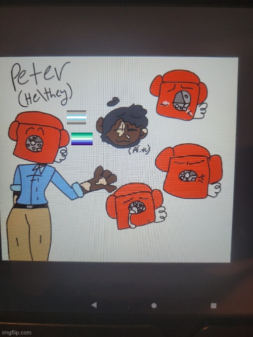 I drew Peter from Dsaf! (My dsaf au) | image tagged in i like turtles | made w/ Imgflip meme maker