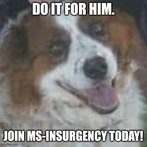 DO IT FOR HIM. JOIN MS-INSURGENCY TODAY! | made w/ Imgflip meme maker