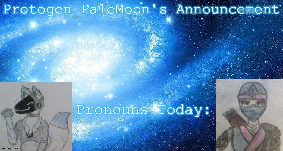 High Quality Protogen_Palemoon's announcement template Blank Meme Template