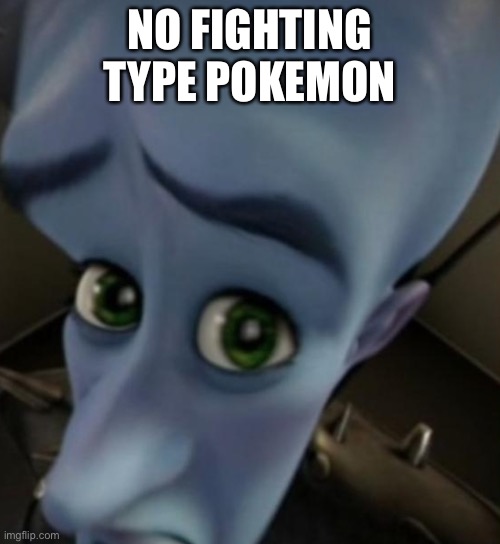 normal type gymleader be like | NO FIGHTING TYPE POKEMON | image tagged in megamind no bitches | made w/ Imgflip meme maker