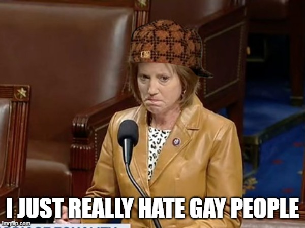 vicky hartzler crys | I JUST REALLY HATE GAY PEOPLE | image tagged in vicky hartzler,cry,hate,anti-gay zealot | made w/ Imgflip meme maker