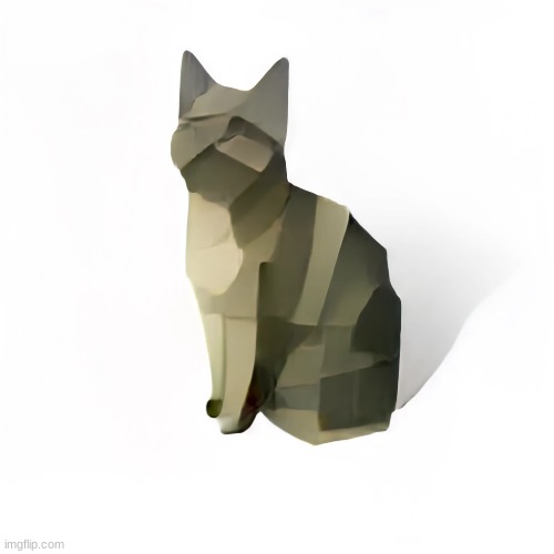 I put "low poly cat, white background" into Craiyon and this was my favorite one | image tagged in cat,cat cat,cat cat cat,low poly cat apparently | made w/ Imgflip meme maker