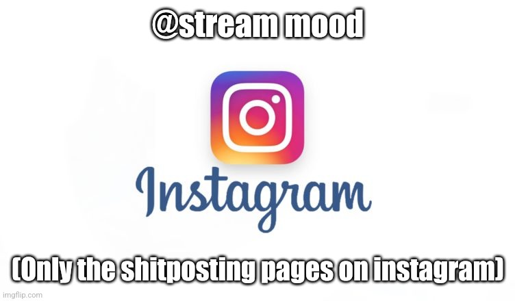 Instagram | @stream mood; (Only the shitposting pages on instagram) | image tagged in instagram | made w/ Imgflip meme maker