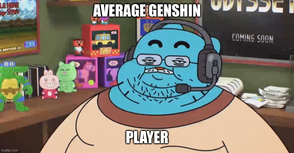 discord moderator | AVERAGE GENSHIN PLAYER | image tagged in discord moderator | made w/ Imgflip meme maker