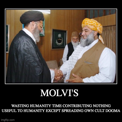 Molvi's unusefulness to humanity | image tagged in funny,demotivationals | made w/ Imgflip demotivational maker