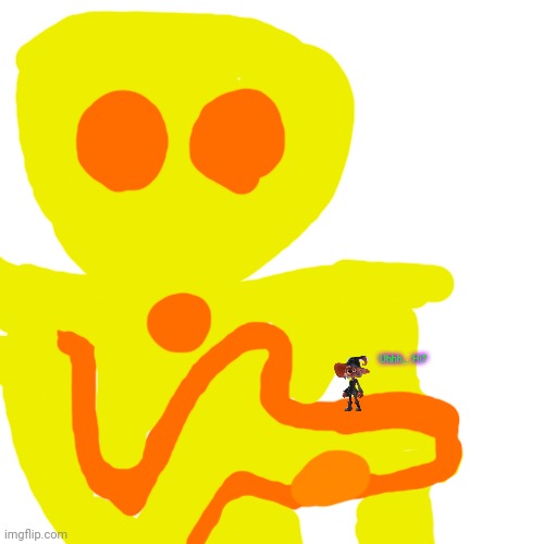 Inkmatas meets The Egg Titan | Uhhh... Hi? | image tagged in memes,blank transparent square | made w/ Imgflip meme maker