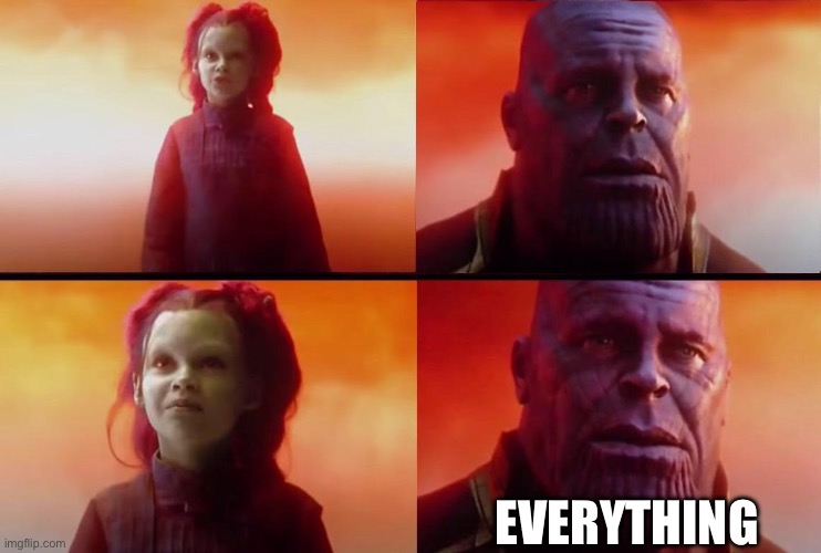 What did it cost? | EVERYTHING | image tagged in what did it cost | made w/ Imgflip meme maker