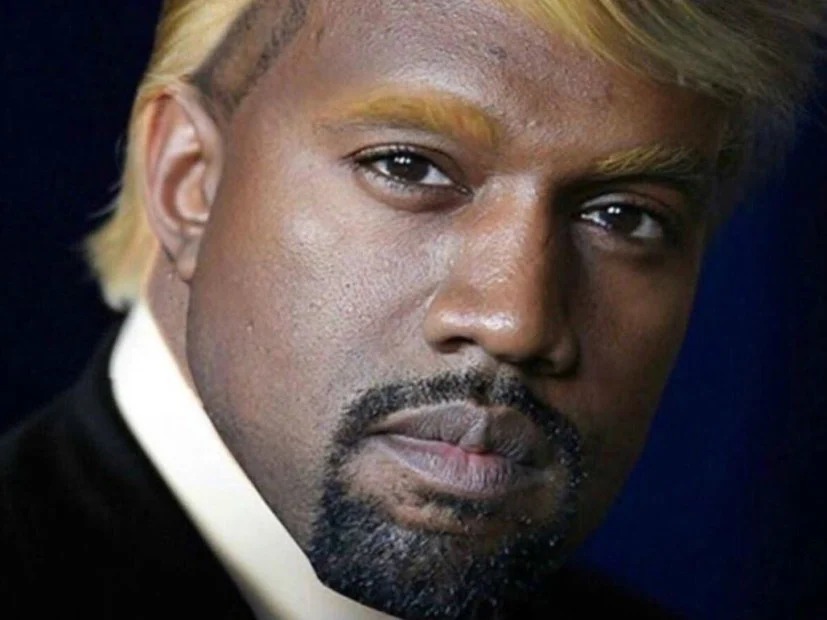 Kanye West as Donald Trump Blank Meme Template