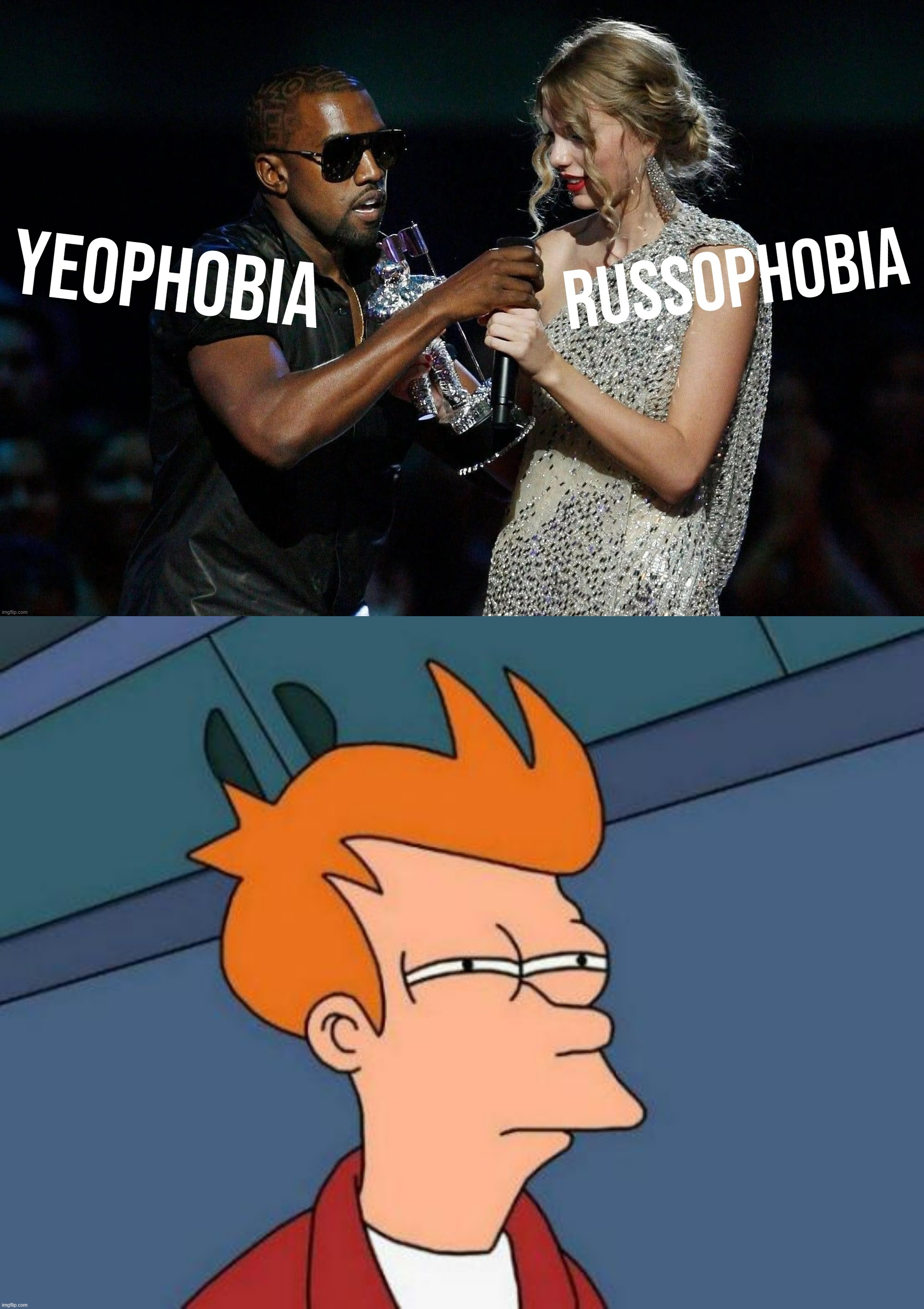 Not sure if meme will make sense to anyone outside of I_P's esoteric community | image tagged in yeophobia vs russophobia,yeophobia,russophobia,yeophobic,russophobic,meanwhile on imgflip_presidents | made w/ Imgflip meme maker