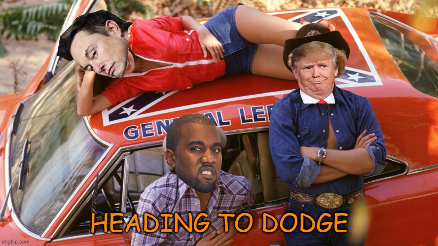 Duke boys | HEADING TO DODGE | image tagged in duke boys | made w/ Imgflip meme maker