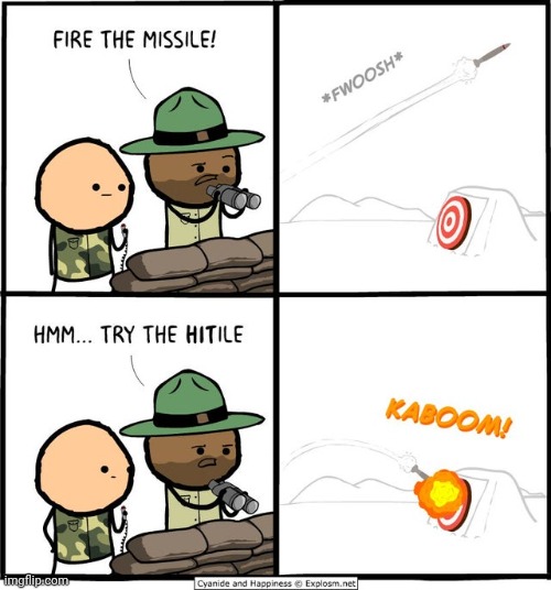 KABOOM | image tagged in missile,kaboom,cyanide and happiness,comics,comics/cartoons,fire | made w/ Imgflip meme maker