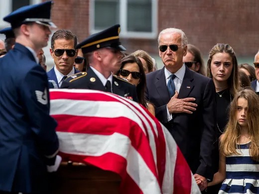 Joe Biden at Beau Biden funeral Blank Meme Template