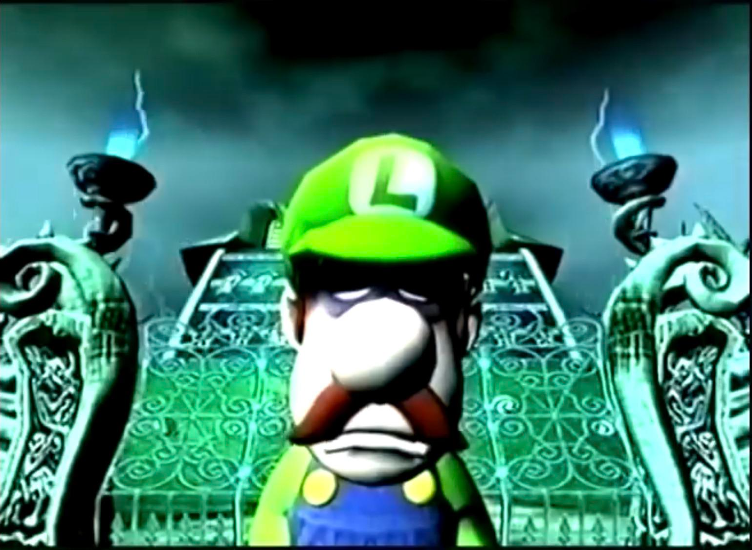 High Quality Creppy Luigi Death Scene Blank Meme Template