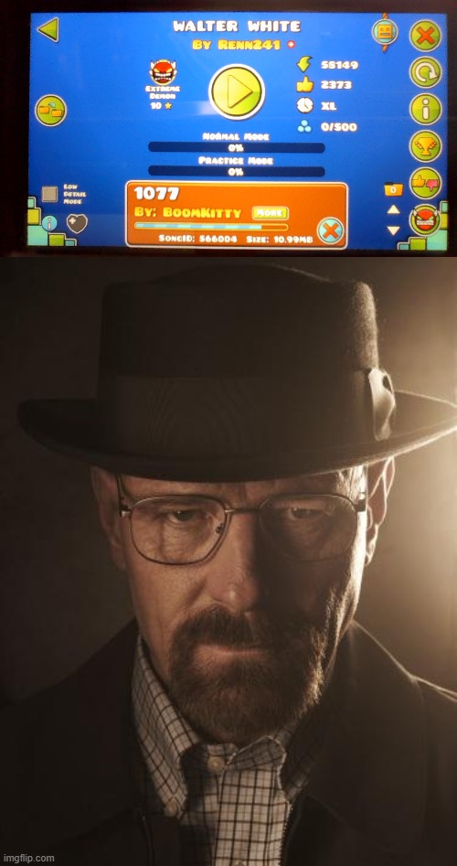 this is an actual level btw | image tagged in walter white | made w/ Imgflip meme maker