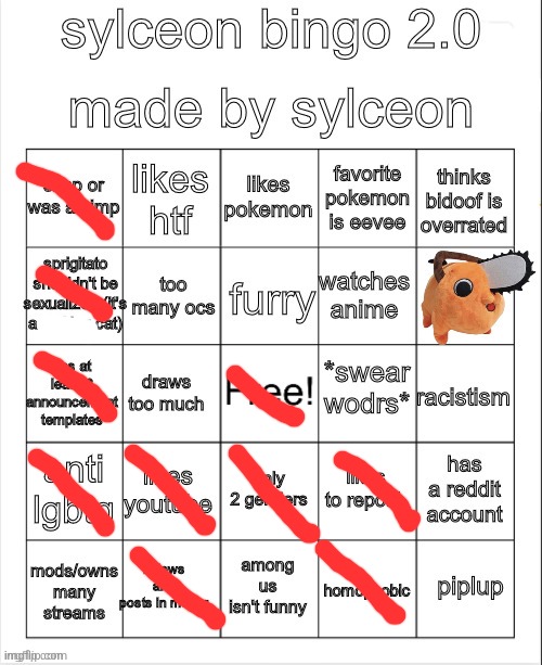 Yay I got a bingo | image tagged in sylceon bingo 2 0 | made w/ Imgflip meme maker