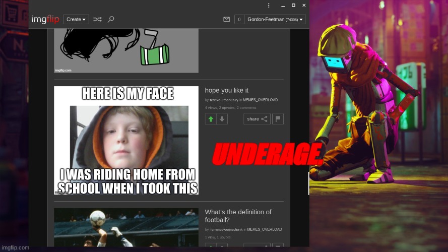 this kid fr looks like hes 9 | UNDERAGE. | made w/ Imgflip meme maker