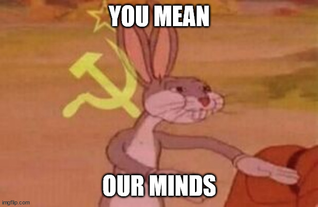 our | YOU MEAN OUR MINDS | image tagged in our | made w/ Imgflip meme maker