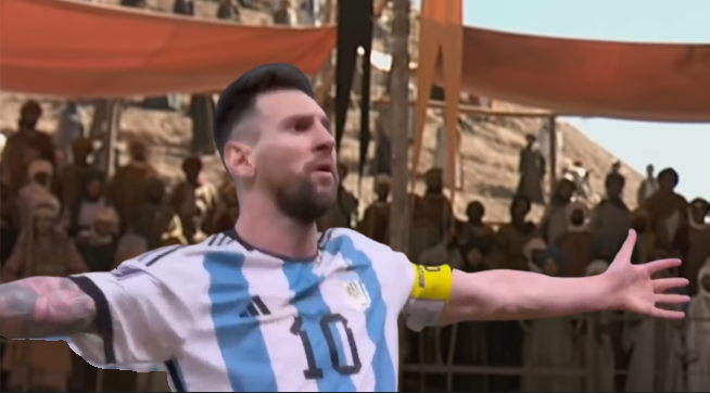 Messi Are you not entertained Blank Meme Template