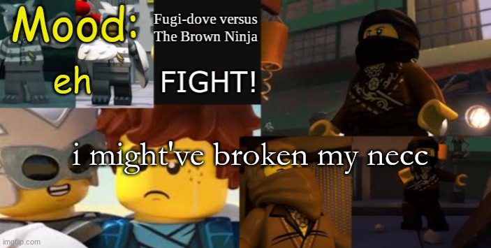FDVTBN Temp 2.1 | eh; i might've broken my necc | image tagged in fdvtbn temp 2 1 | made w/ Imgflip meme maker