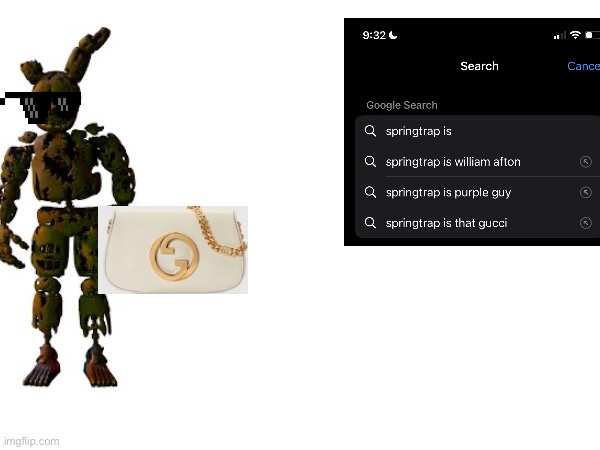 Gucci springtrap | image tagged in gucci | made w/ Imgflip meme maker
