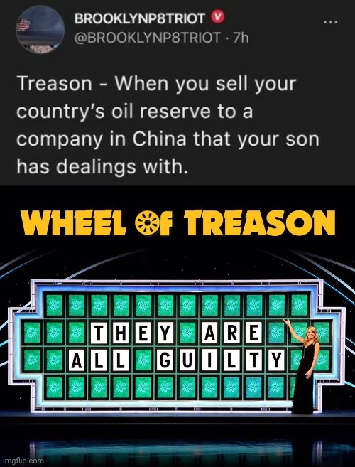 A whole lot of treason going around. | image tagged in wheel of treason | made w/ Imgflip meme maker