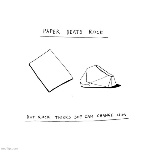Rock...Paper... | image tagged in comics | made w/ Imgflip meme maker