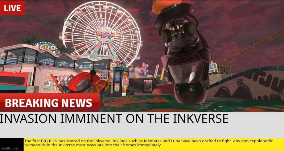 "All non Inklings and Octolings can join grizzco industries" Grizzco industries says | made w/ Imgflip meme maker