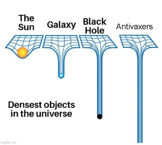 Antivaxers | Antivaxers | image tagged in densest objects in the universe | made w/ Imgflip meme maker