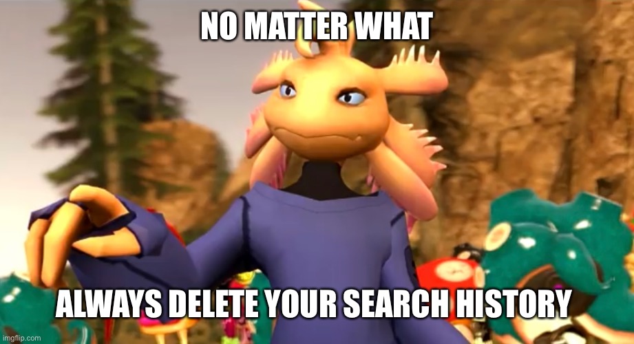No Matter What | NO MATTER WHAT; ALWAYS DELETE YOUR SEARCH HISTORY | image tagged in memes,funny,funny memes | made w/ Imgflip meme maker