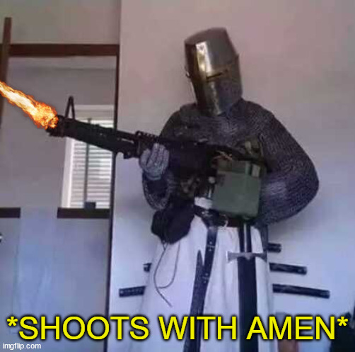 shoots with amen | image tagged in shoots with amen | made w/ Imgflip meme maker