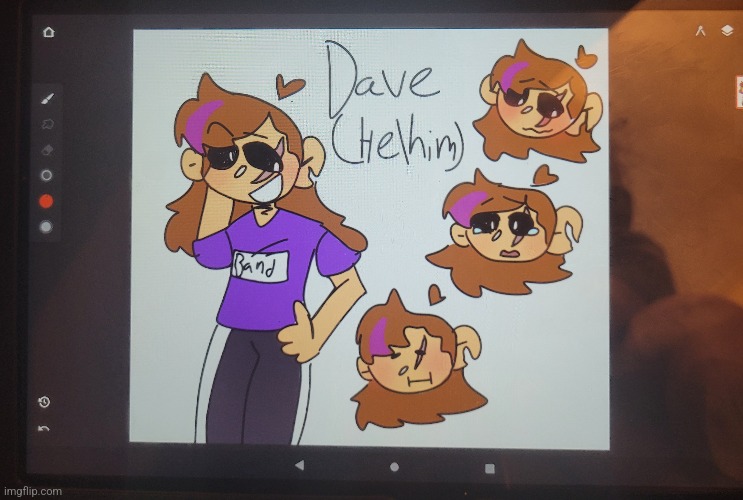 Here's Dave! (My dsaf au) I'll probably draw one of the phonies next | image tagged in dave | made w/ Imgflip meme maker