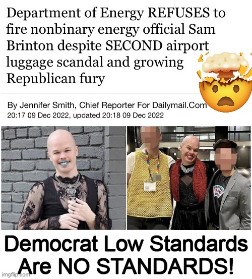 EVIL Democrats OR Law & Order, Consequences, Standards, & Normalcy? Easy Choice.... | Democrat Low Standards
Are NO STANDARDS! | image tagged in politics,democrats,evil,wtf,take back america,reject radicalism | made w/ Imgflip meme maker
