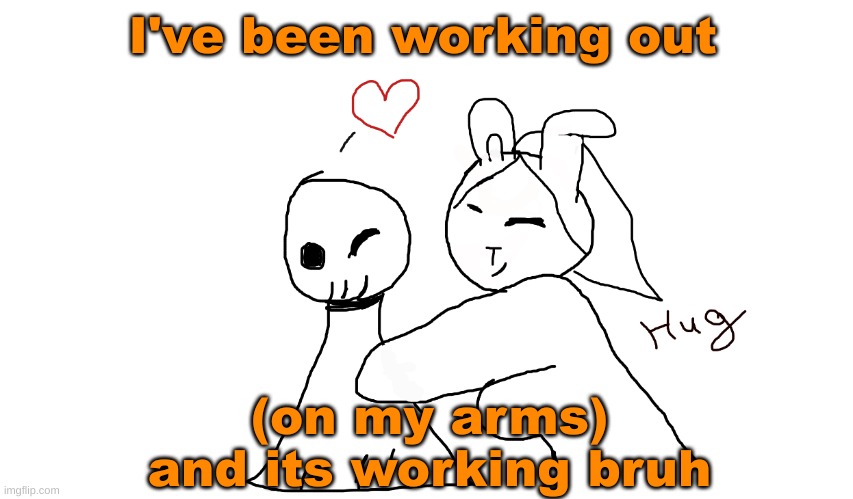 coco bun and frowner | I've been working out; (on my arms) and its working bruh | image tagged in coco bun and frowner | made w/ Imgflip meme maker