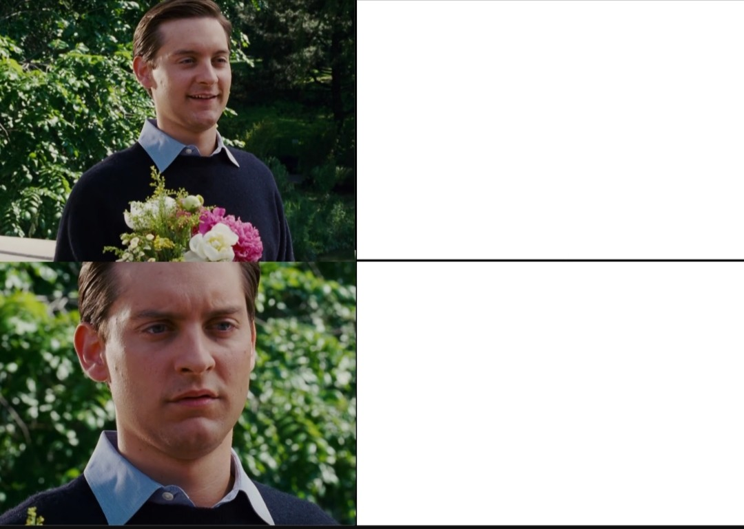 Disapointed Peter Parker Blank Meme Template
