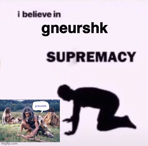 now bye chat | gneurshk | image tagged in i believe in supremacy | made w/ Imgflip meme maker