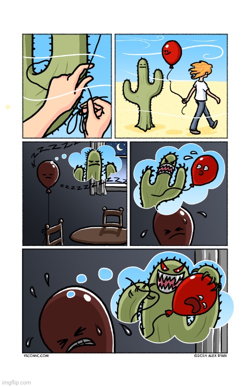 Cactus vs balloon | image tagged in cactus,balloons,balloon,comics,comics/cartoons,cactuses | made w/ Imgflip meme maker