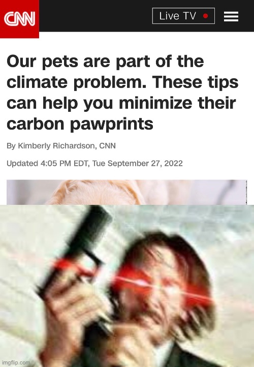 image tagged in triggered john wick,climate change,pets | made w/ Imgflip meme maker