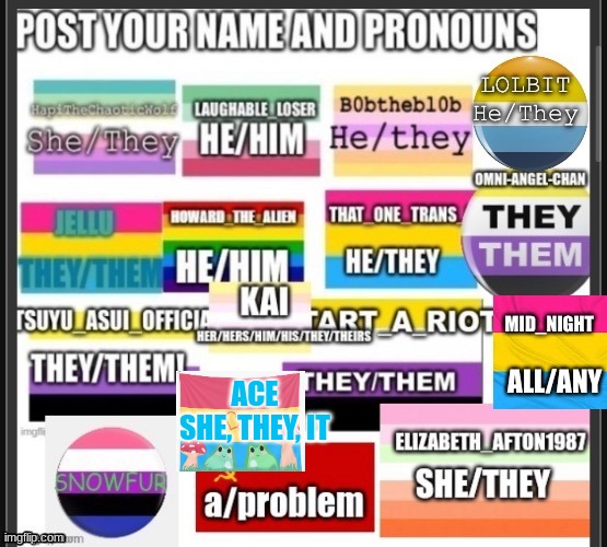ACE
SHE, THEY, IT | made w/ Imgflip meme maker
