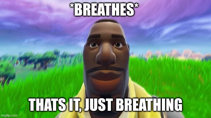 if you know, you know. | *BREATHES*; THATS IT, JUST BREATHING | image tagged in staring default | made w/ Imgflip meme maker
