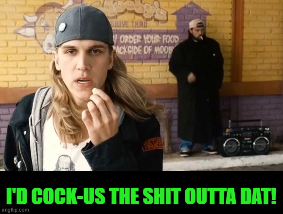 Jay And Silent Bob 2 | I'D COCK-US THE SHIT OUTTA DAT! | image tagged in jay and silent bob 2 | made w/ Imgflip meme maker