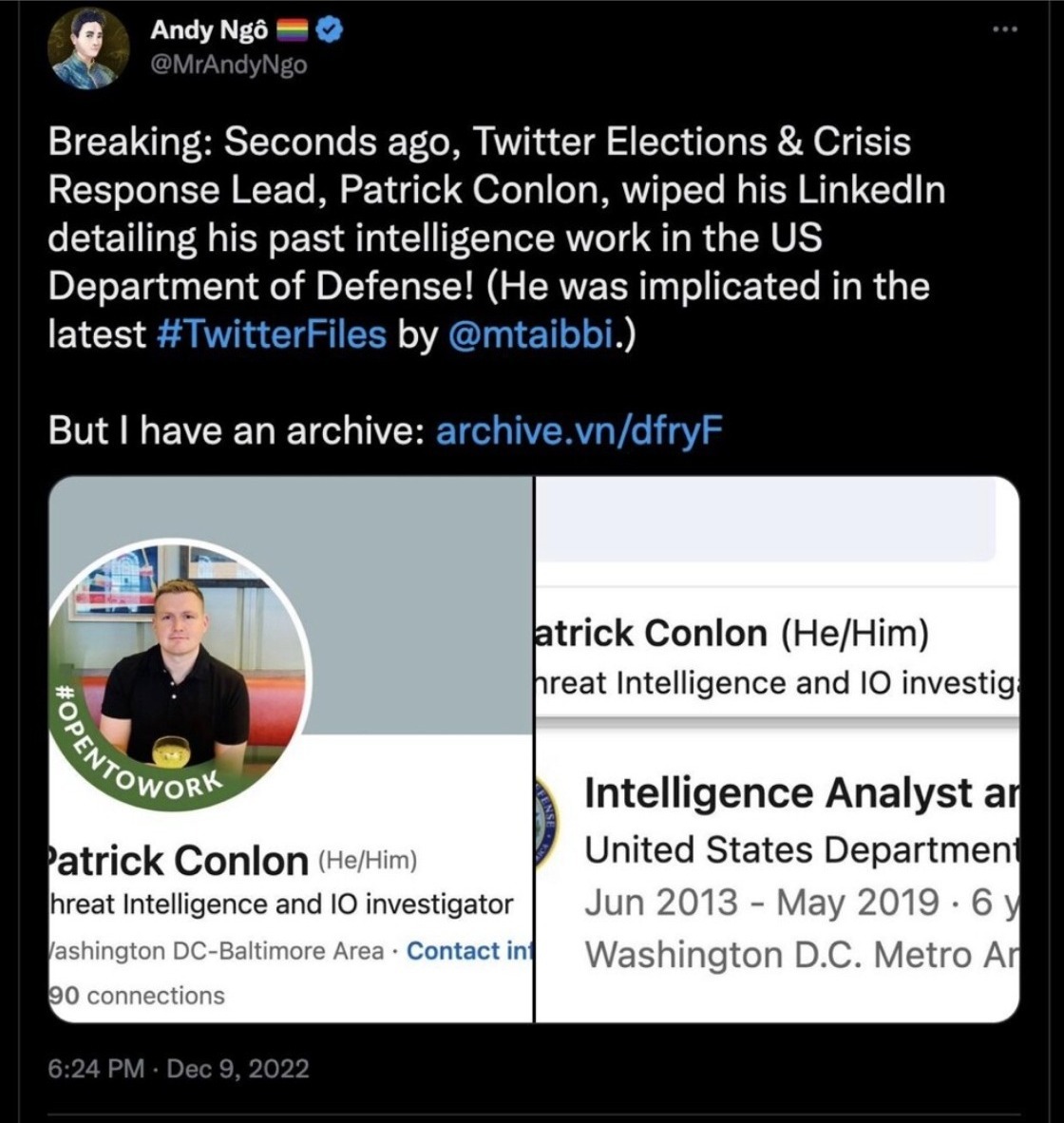 ExFed Wipes His LinkedIn History Detailing His Past Intelligence Work | image tagged in fedex,exfed,shill,twitter files,contemplating suicide guy,deep state | made w/ Imgflip meme maker